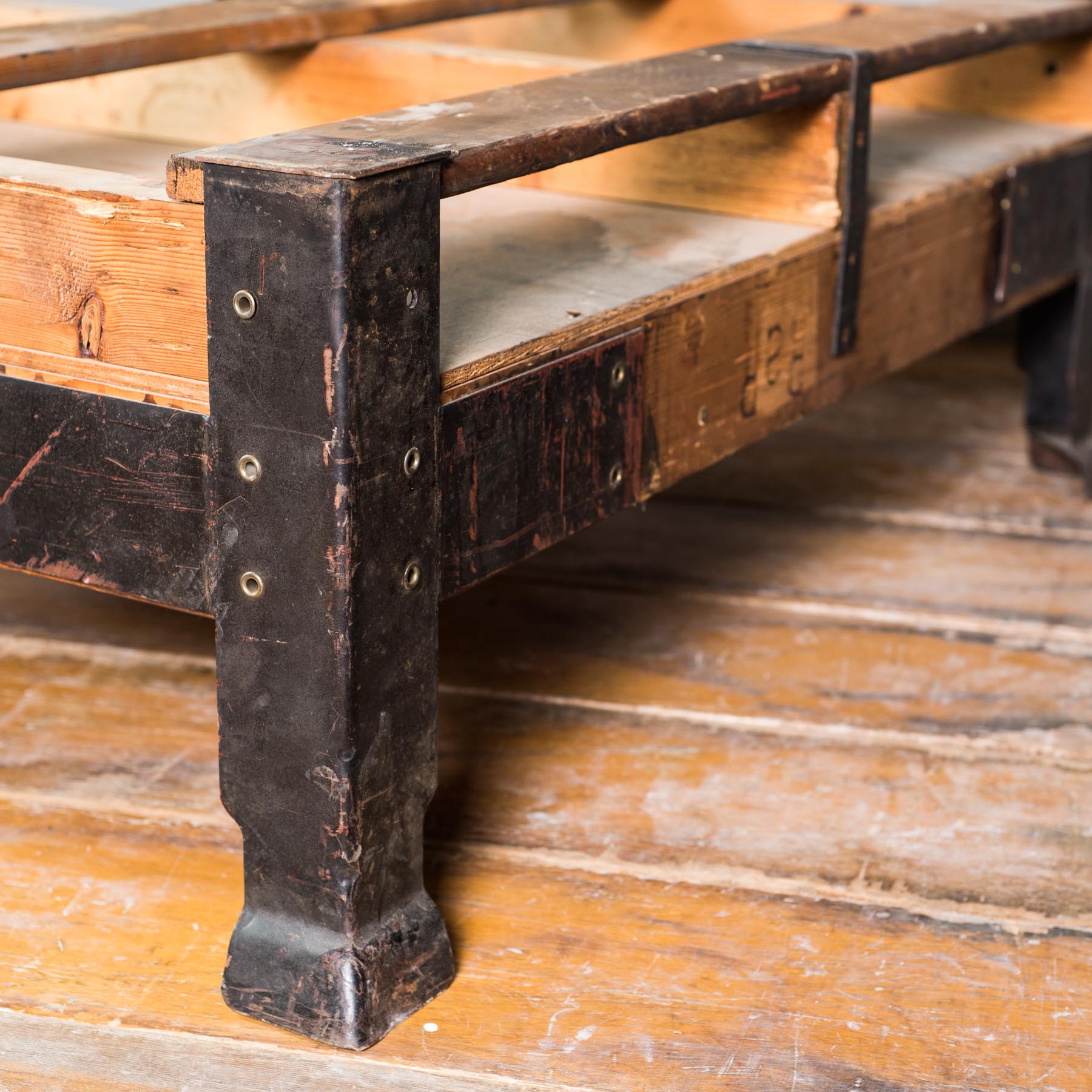 2 Wahl B Ware Vintage Industrietisch 106x85x40cm Nur Tisch